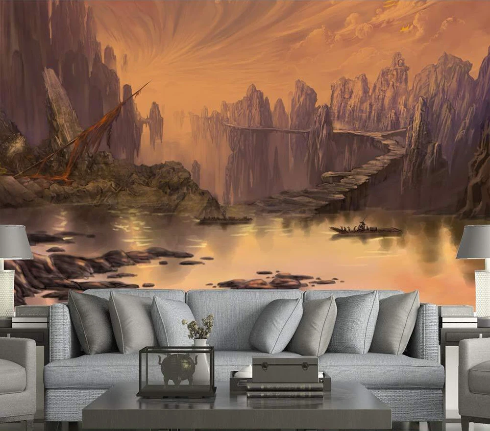 

Decorative wallpaper Game scenery background wall painting