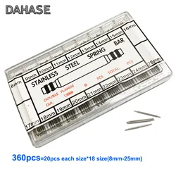 360PCS Watch Repair Tool Kit Set Pin 8 9 10 11 12 13 14 15 16 17 18 19 20 21 22 23 24 25mm Spring Bar Release Pins Accessory