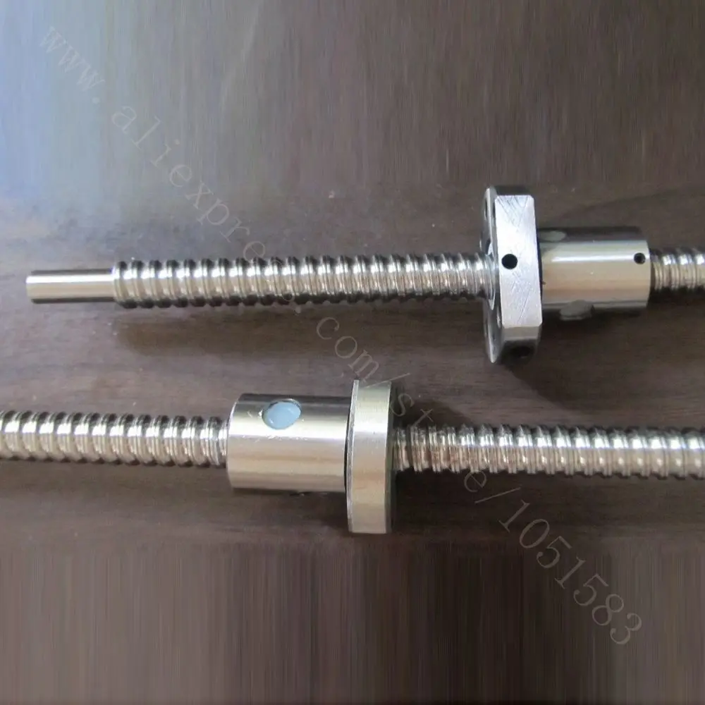 SFU01204 Z Axis High Precision T12 Ball Lead Screw With Nut, T8 Smooth Ends, Total Length 500mm for 3D Printer, CNC