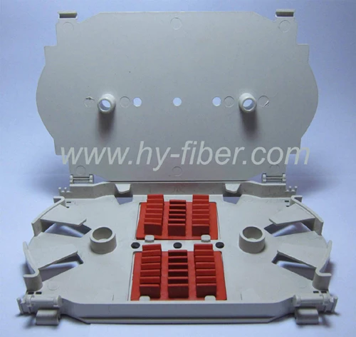 

Fiber Optic Splice Tray, Fusion Splicing,Accessories for Fiber Optical Closure, Patch Panel, Cabinet, Red, 12 Core