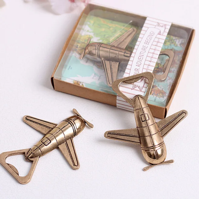 10/25/50pcs New antique Airplane Bottle Opener wedding favors gift \