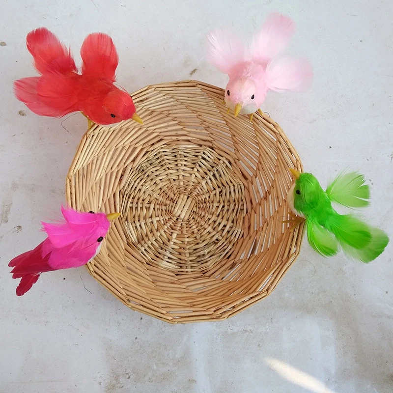 4 pieces a lot mini simulation Bird toys foam& furs cute bird models gift about 12cm 2859