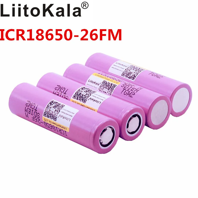 Liitokala ICR18650-26FM New 100% Original 18650 2600 mAh Lithium Ion 3.7V 18650 2500 Battery