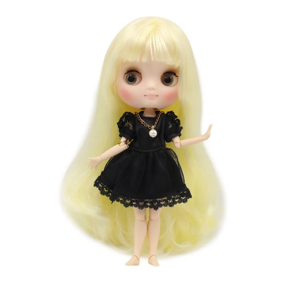 

DBS middie blyth doll 1/8 20cm light yellow hair with bangs joint body matte face gift toy BL288