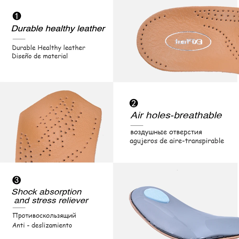 3/4 Half arch support orthopedic insoles flat foot correct 3/4 length orthotic insole feet care health orthotics insert shoe pad