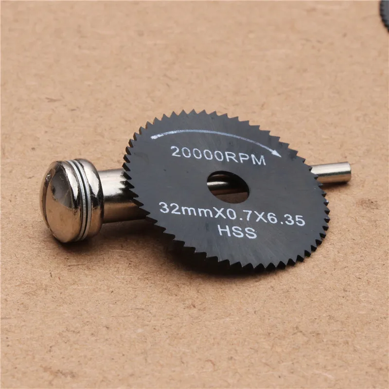 6 PCS HSS Hình Tròn Lưỡi Cưa Cắt Dao Bằng Gỗ Bộ Cắt Gỗ Gỗ Đen Đĩa Khoan Mandrel Cắt Quay dụng Cụ