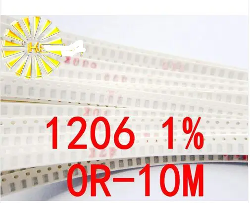 

170valuesX50pcs=8500pcs 1206 SMD Resistor Kit Assorted Kit 0R-1M ohm 1% Sample Kit Sample bag