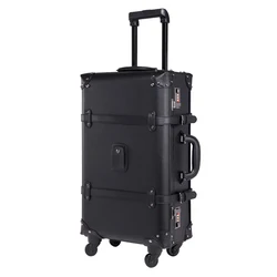 Graspdream Retro Rolling Bagage Spinner Vintage Lederen Koffer Op Wiel Vrouwen Trolley Reistas Mannen Kofferbak Handbagage