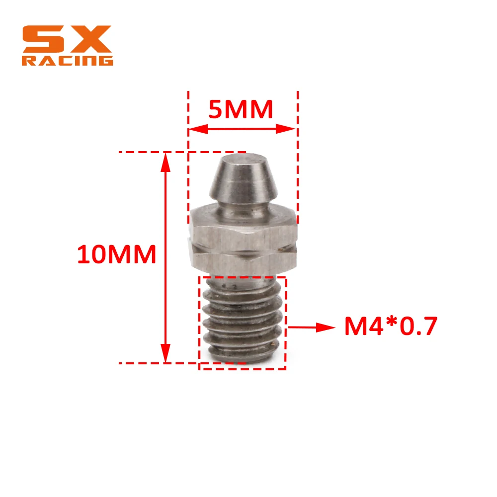 M4*0.7 Motorcycle 10pcs Aluminum Foot Pegs Footpeg Pedals Screws Bolts For KTM EXC SX XC YZ YZF WR CR CRF XR KX KLX DRZ RMZ JFG