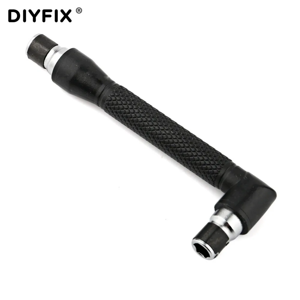 

DIYFIX Universal 1/4" Torque Wrench Spanner Hexagonal Key Wrench Double End Allen Key Socket Adapter Hook Screwdriver Extension