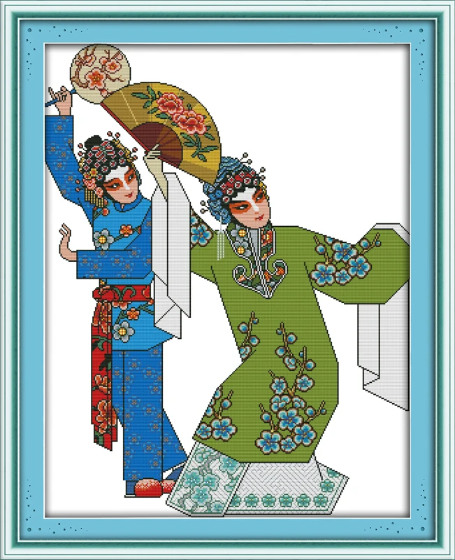 

Две драматические актрисы, набор для вышивки крестом, люди, 18 карат, 14 карат, 11 карат, принт, холст, стежки, вышивка, сделай сам, рукоделие ручной работы