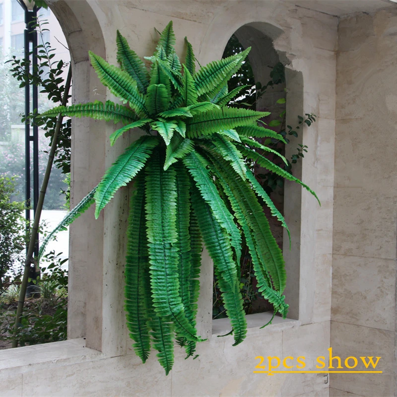 

Artificial plant Persian leaves fern plant wall plastic leaves mall background wall Gallery window wedding decoration