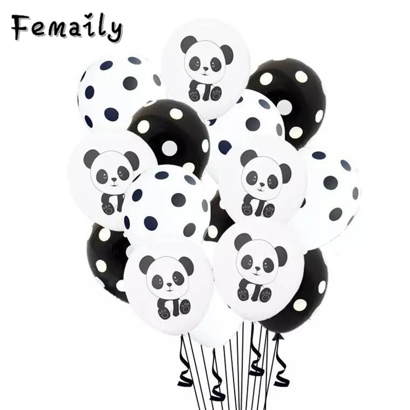 12 inch panda cartoon sequin balloon set children birthday party wedding wedding theme party birthday DIY decoration