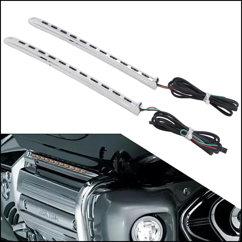 For Honda Goldwing GL1800 2001-2010 2002 2003 2004 2005 2006 2007 2008 2009 Left & Right LED Running Fairing Light