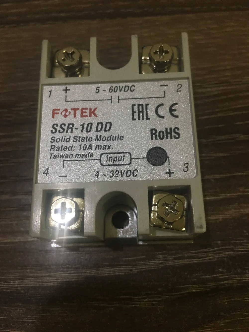 Original  Taiwan's  FOTEK DC to DC solid state relay SSR-10DD   5-60VDC   4-32VDC