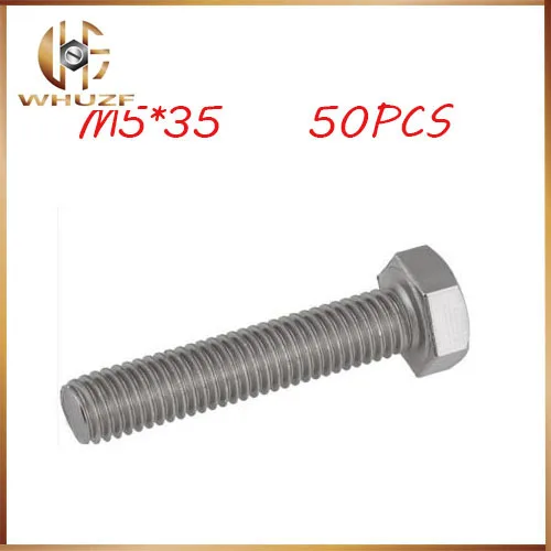 

Free shipping50pcs/Lot DIN933\GB5783 M5x35mm M5*35mm 304 Stainless Steel hex bolts Outside the hexagonal screw m5 bolts,m5 nails