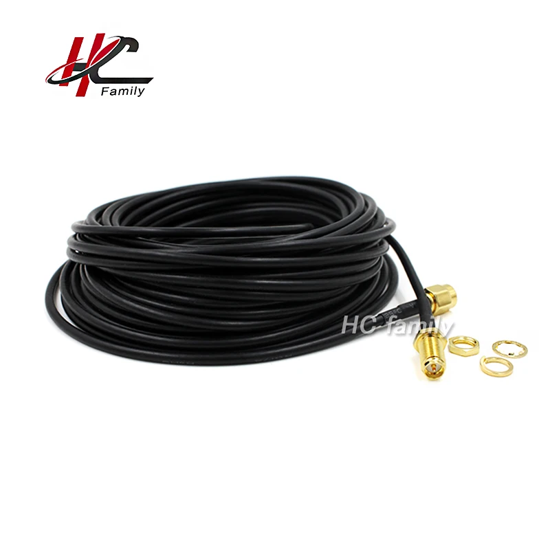 RP SMA Male To RP SMA SMA Female RG174 Coaxial Cable Extension Cable Copper Feeder Wire For WIFI 3G 4G Antenna