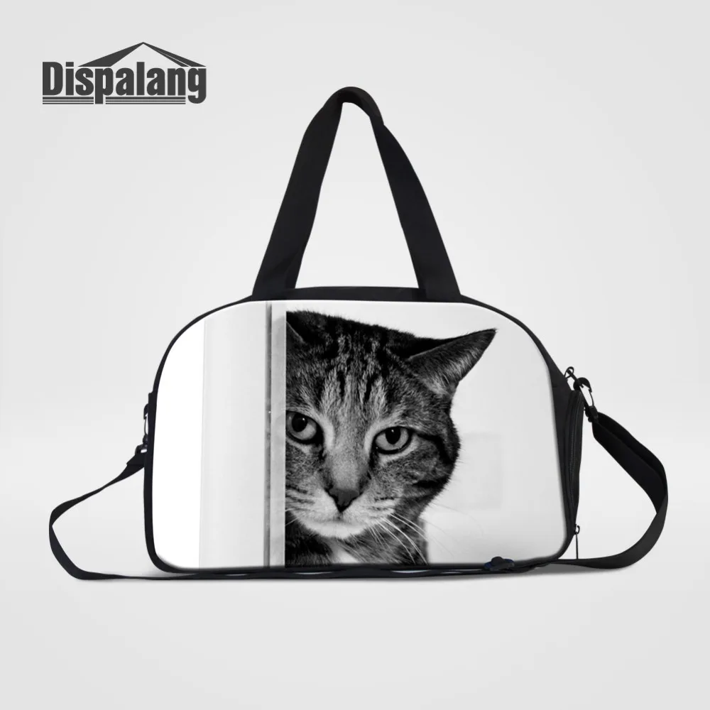 

Dispalang Cat Print Luggage Bag for Men Women Travel Bag with Shoes Storage Travel Duffle Shoulder Bag Large Weekend Bag Tote