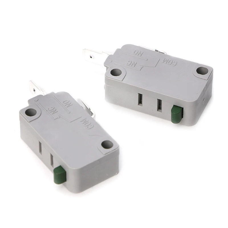 2Pcs KW3A Microwave Oven Door Micro Switch Replacement for Washing Machine Microwave Accessories 250V (Normally Open)