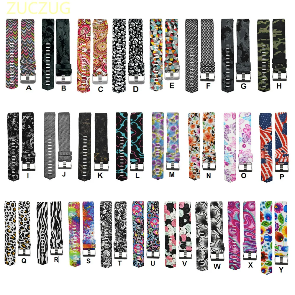 Оригинальный сменный силиконовый мягкий силиконовый ремешок ZUCZUG для наручных часов с рисунком