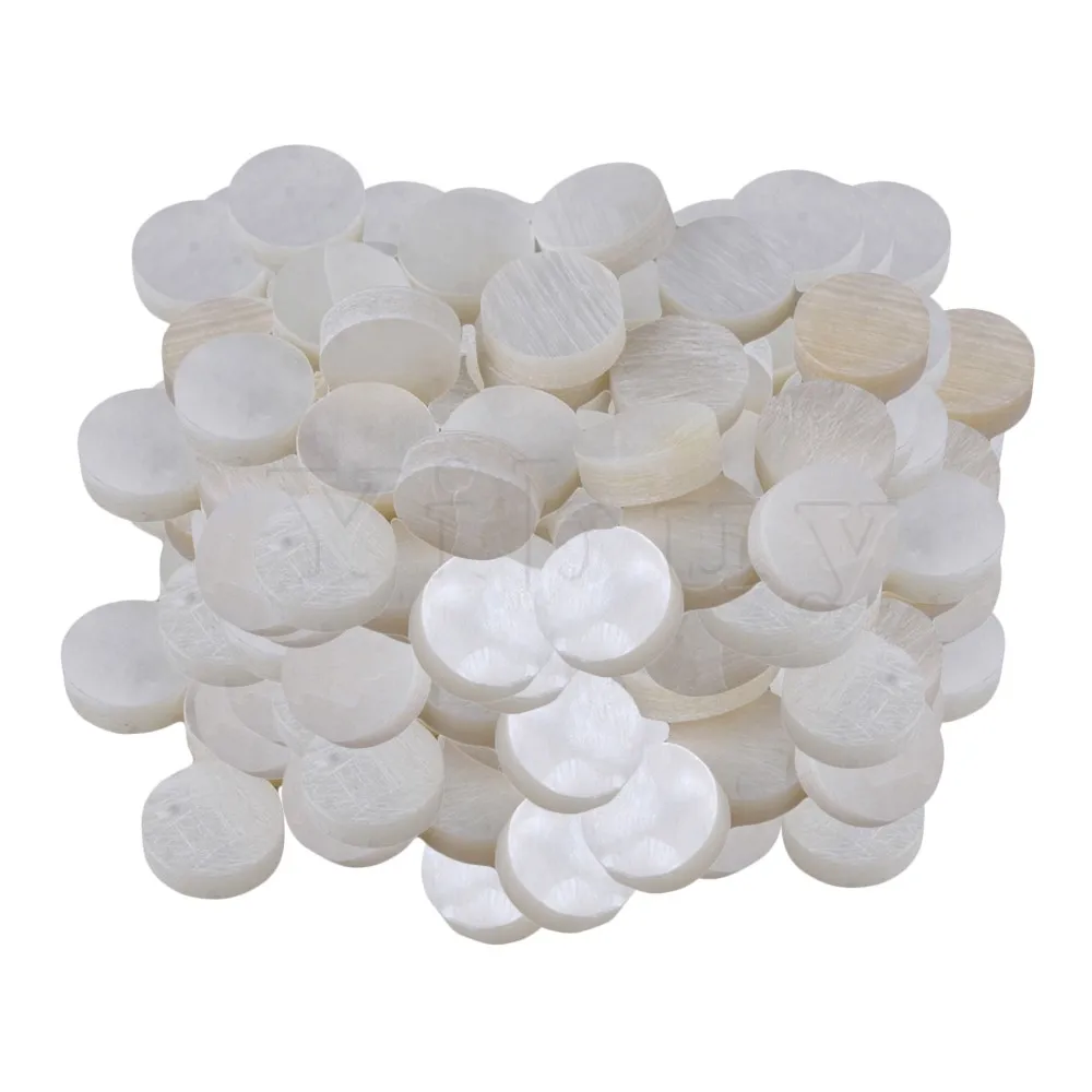 

Yibuy 300Pcs 6mm White Pearl Shell Pear Dots for Guitar Fingeboard