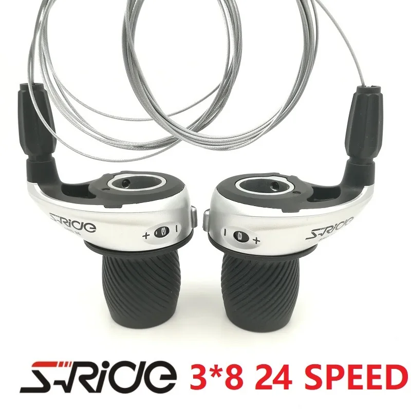 S PASSEIO-Desviador de Bicicleta, Deslocamento Reverso, MTB Mountain Bike, Dobrável Shifter Bicicleta, Compatível RS35, RS41, 3*8 Velocidade, 24 Velocidade