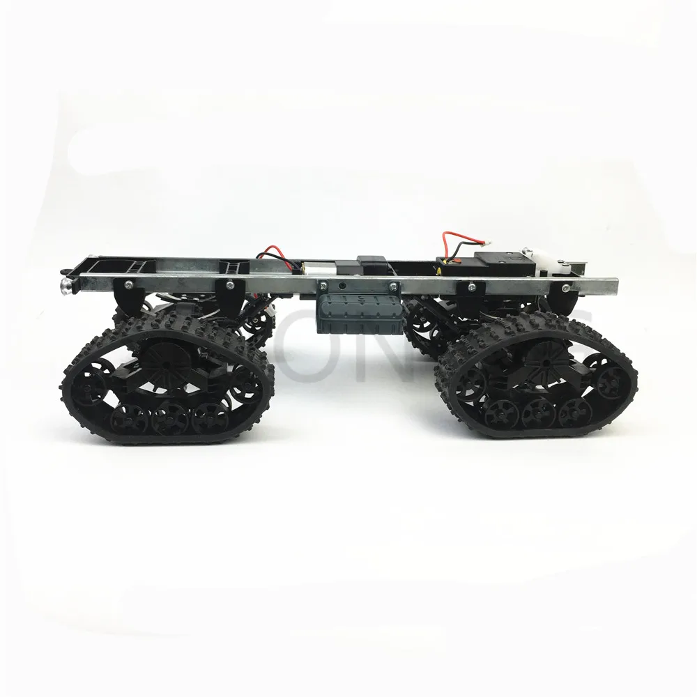 All-terrain rubber track wheel robot chassis military truck 4WD climbing DIY modified car kit