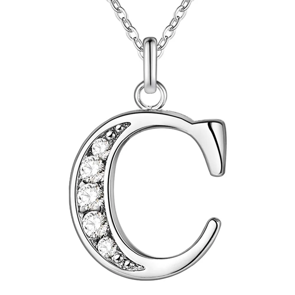 925 jewelry  pendant necklace 26 letters silver 925 sterling silver name necklace