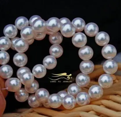 free shipping noble jewelry classicAAA 10-11mm south sea round pearl necklace 14k