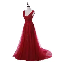 V-Neck Beaded Evening Dress #5