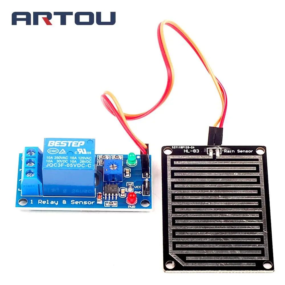 5V 12V Raindrops Controller Module Rain Sensor Relay Module For Arduino Foliar Moisture M35 Monitor Weather