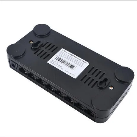 10/100 mbps RJ45 8 Port Fast Ethernet Switch Lan Hub US EU Plug 5 v Adapter Voeding netwerk Switch
