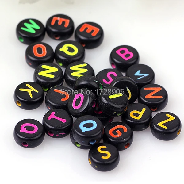 Letter Beads for Kids Colorful Beads 4*7mm 3600pcs Mix A-Z Alphabet Beads Chunky Beads for Jewelry making Acrylic Beads