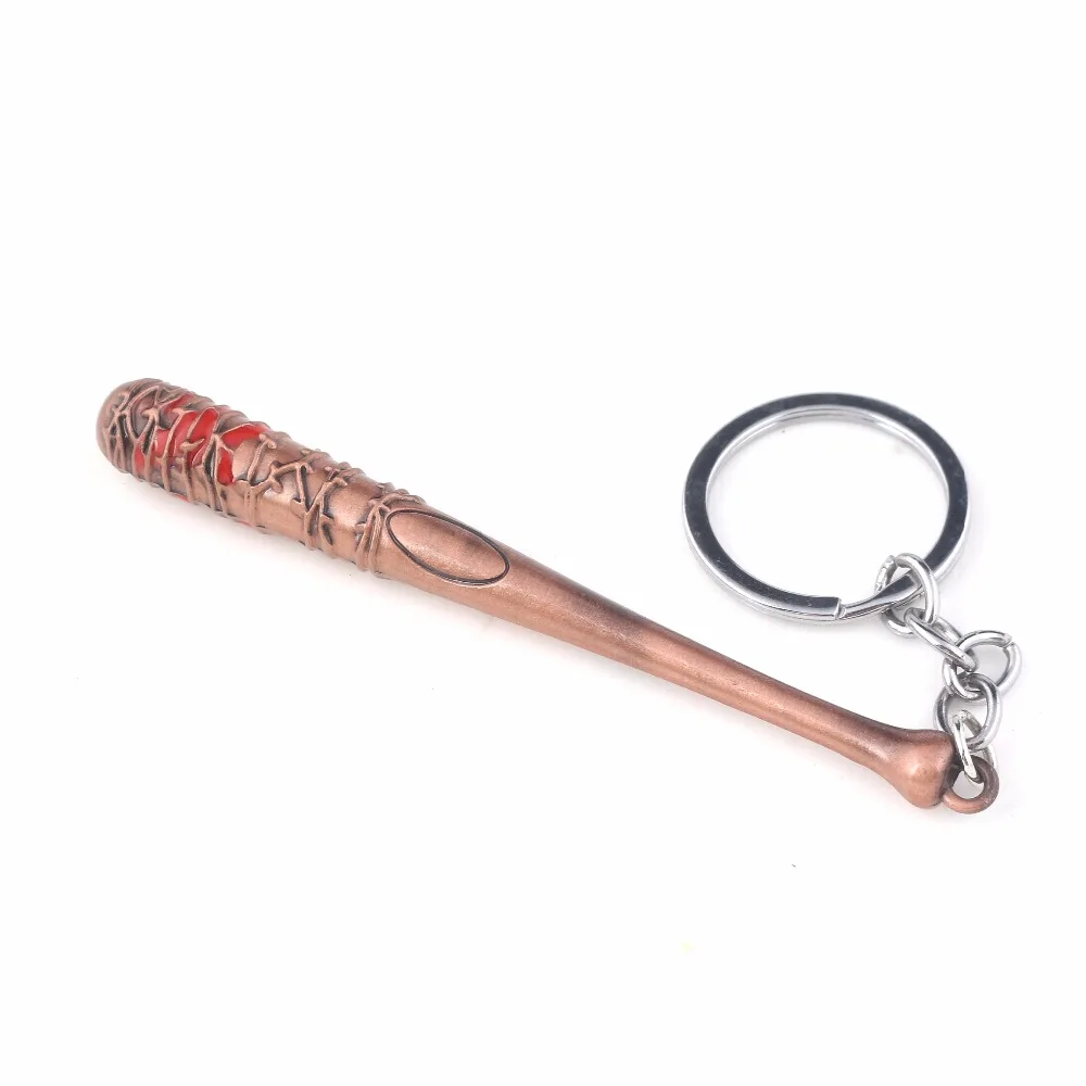 The Walking Dead Stick Keychain Negan\'s Bat LUCILLE Baseball Bat shape Key Chain For Men Car Keyring Jewelry