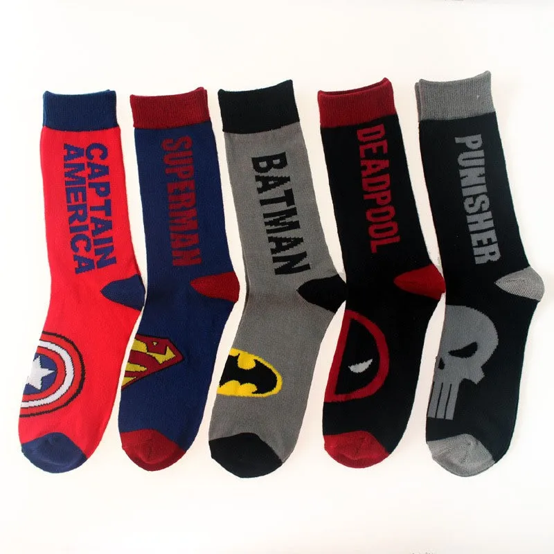 Men DC Comics Cotton Socks Personality Breathable Casual Socks High Quality Cotton Men Socks