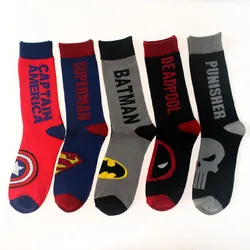 DC Comics-Calcetines de algodón transpirables para hombre, calcetín informal, alta calidad