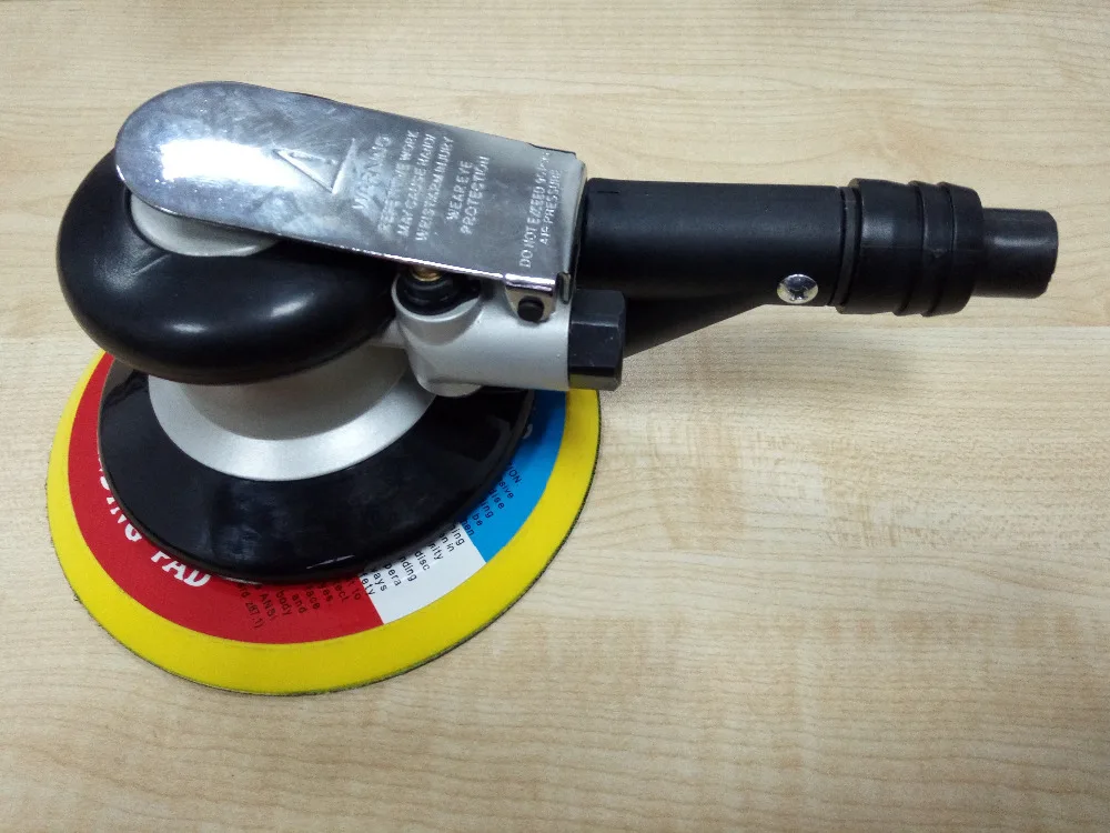 

6 inch air sander with vacuum 150mm pneumatic sander 6" air sanding machine silver gray color as picture showed, metal valve