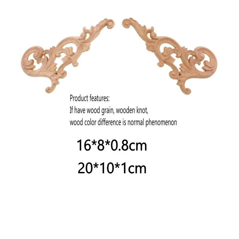 RUNBAZEF New European Style Woodcarving Decal Home Decoration Accessories Furniture Carved Applique Window Door Decor Wood