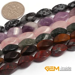 6x12mm Twist Jewelry Beads Natural Stone Beads Select: Rose Quartzs, Aventurine Amethysts, Red Jaspers,Tiger Eye,Wholesale !