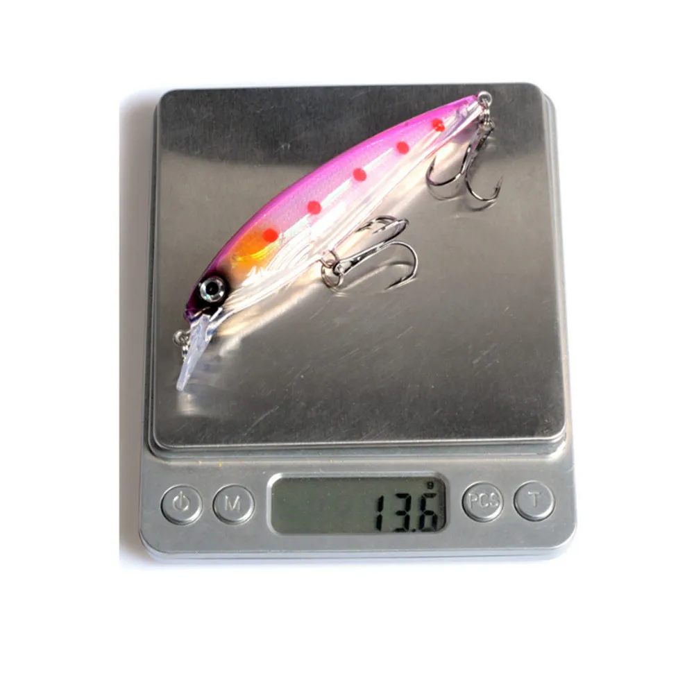 10pcs/lot Hot Sell Minnow Fishing Lure Laser Floating Wobblers 11CM 13.5g Hard Bait Bass Fresh Saltwater Plastic Fishing Tackle