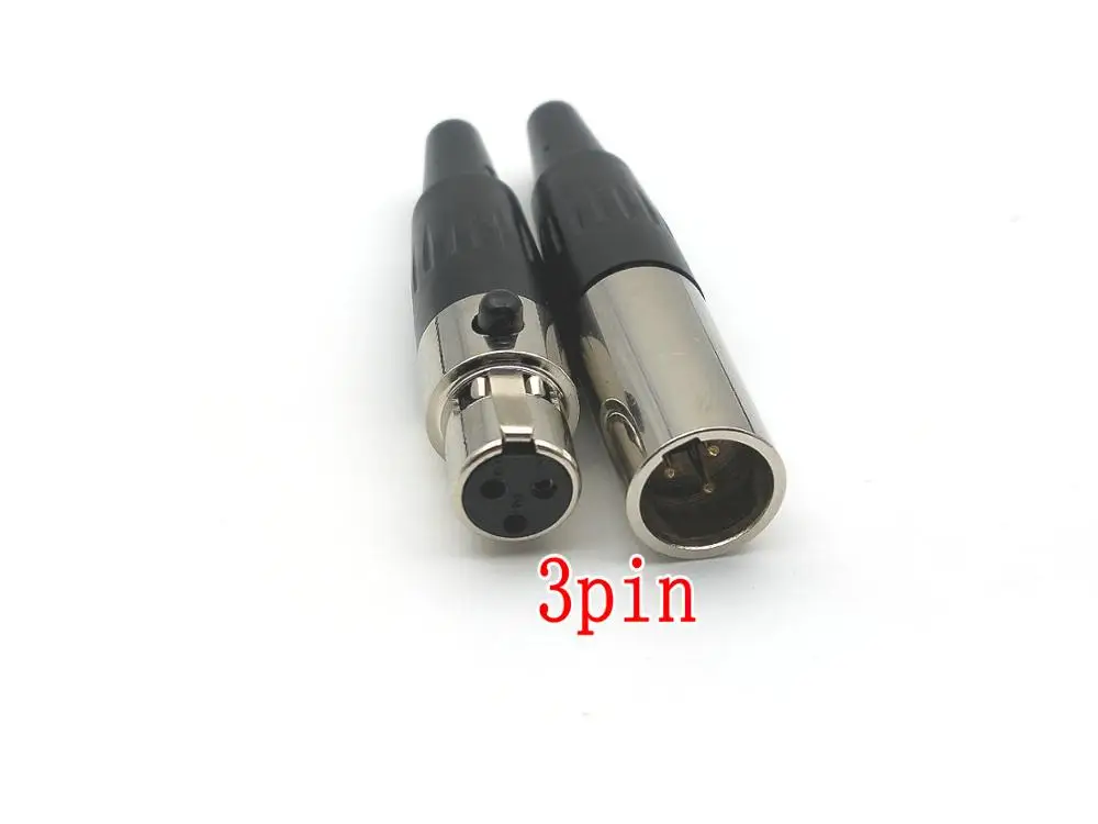 Imagem -02 - Xlr 3pin 4pin 5pin Pinos Plugue Macho Fêmea Conector de Adaptador 100 Peças