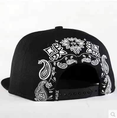 2015 New Fashion Men Women Cross Printing Leisure Baseball Cap Hip Hop Cap Flat along Snapback Cap Skateboard Cap bone