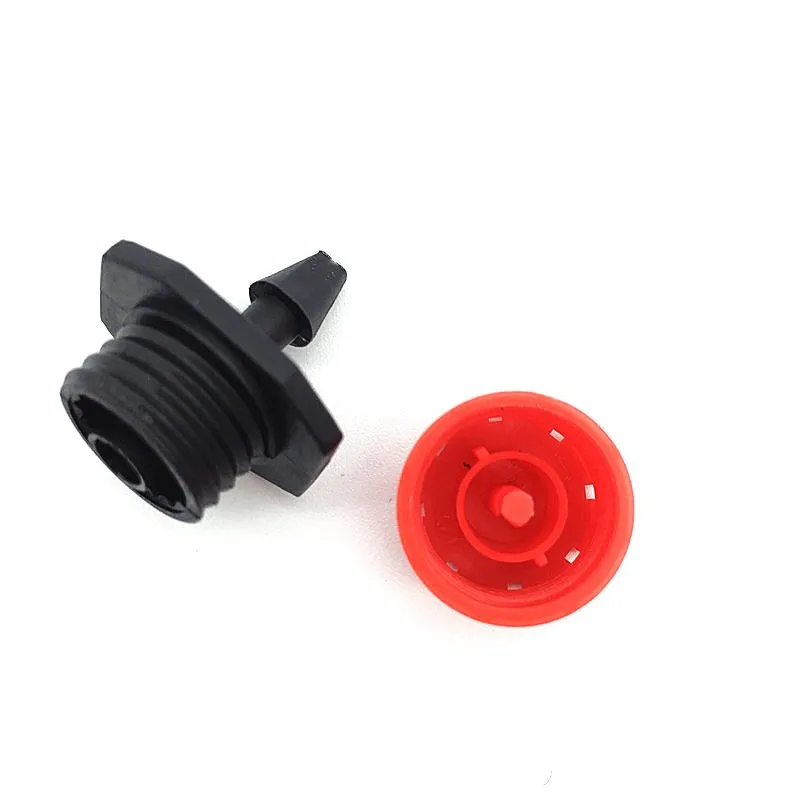 40 Pcs Garden irrigation Dripper 8 holes red Sprinkler head Link 4 / 7mm hose for watering potted plants and beds of flowers