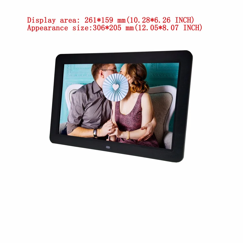 12 inch digital photo frame digital picture frame wide viewing angle support 1080P picture and video player adversing machine