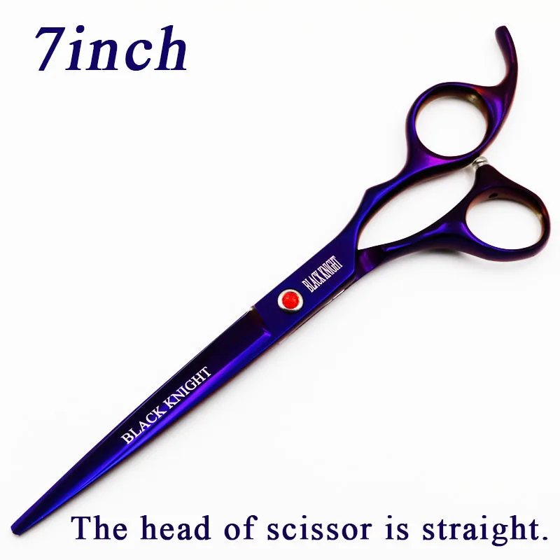 VICMOVE 7.0 Inch Professional Pet Scissors for Dog Grooming High Quality Straight & Thinning & Curved Scissors Purple 4pcs/set