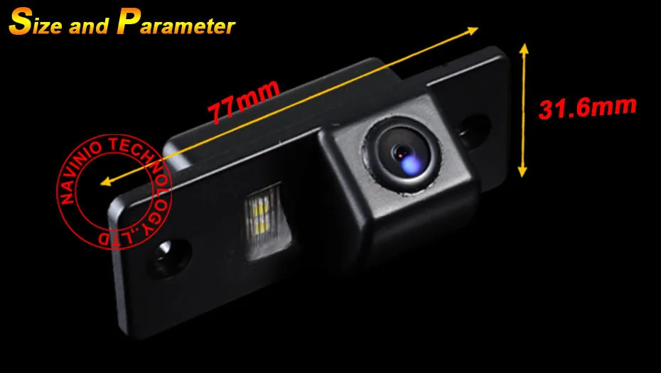 Navinio CCD Rearview back reverse camera for Porsche Cayenne Touareg Golf Passat VW Tiguan waterproof NTSC PAL( Optional)