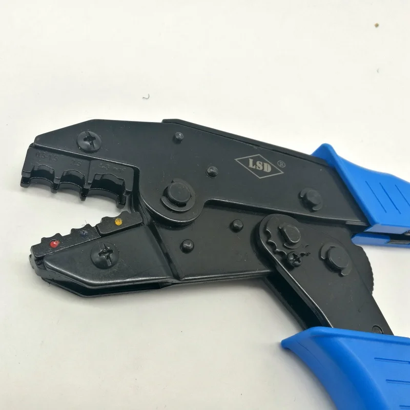 LS-K03C hand crimping tool kit for crimping terminals and connectors with cable cutter and replaceable dies crimping tool set