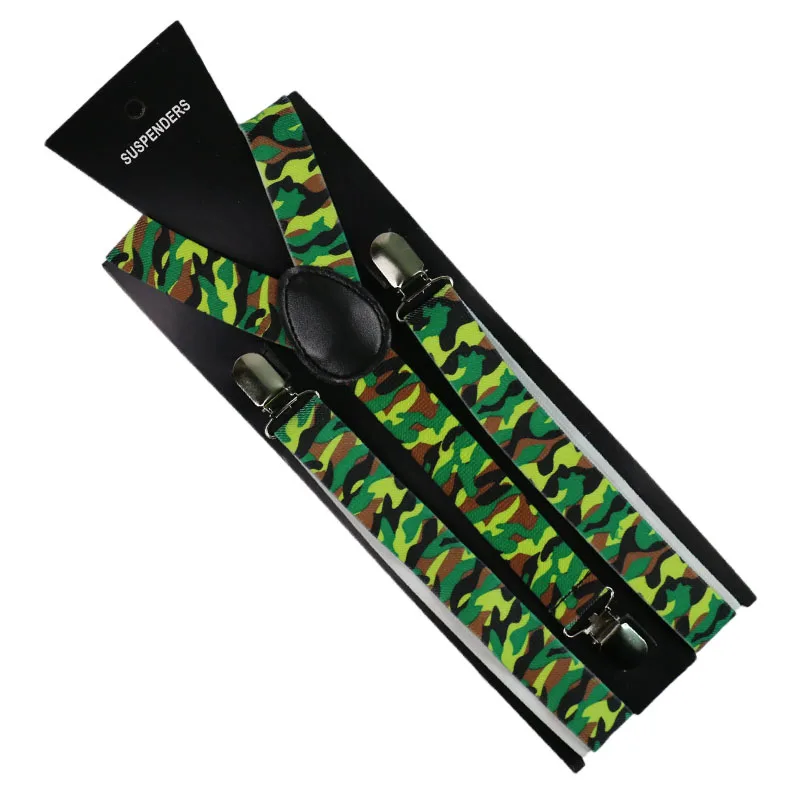 Camo Mens Trouser Suspenders 1 Inch Wide Y-Shape Bretellen Tirantes Hombre Army Green Camouflage Suspenders Mens Braces