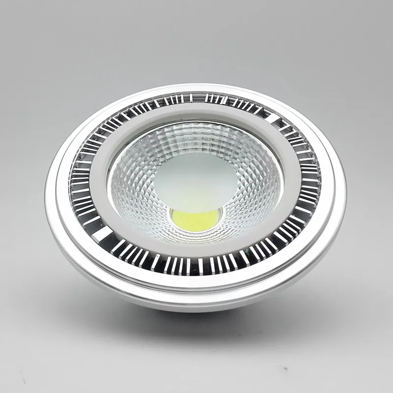 High Power Dimmable GU10 15W Warm Cold White COB AR111 LED Spotlight ES111 LED Recessed light G53 AR111 LED Bulb Lamp 85-25V 12V