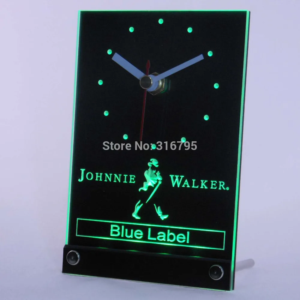 tnc0116 Johnnie Walker Blue Label 3D LED Table Desk Clock